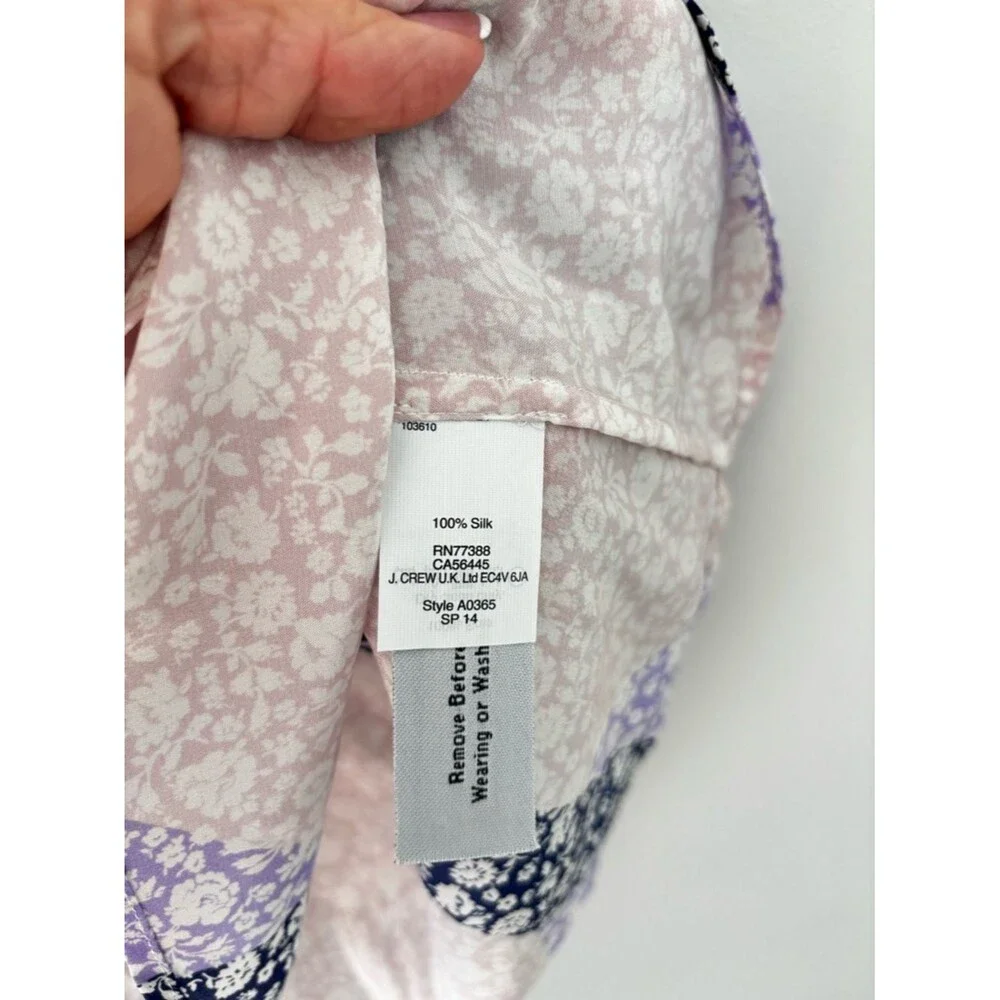 J.Crew Silk Floral Colorblock Tank Top | Bright Preppy Chic